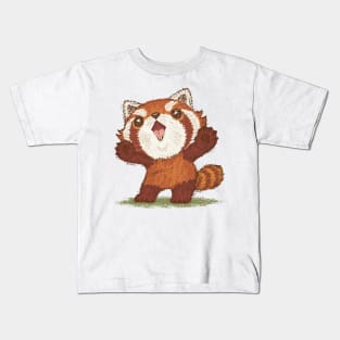 Red panda standing Kids T-Shirt